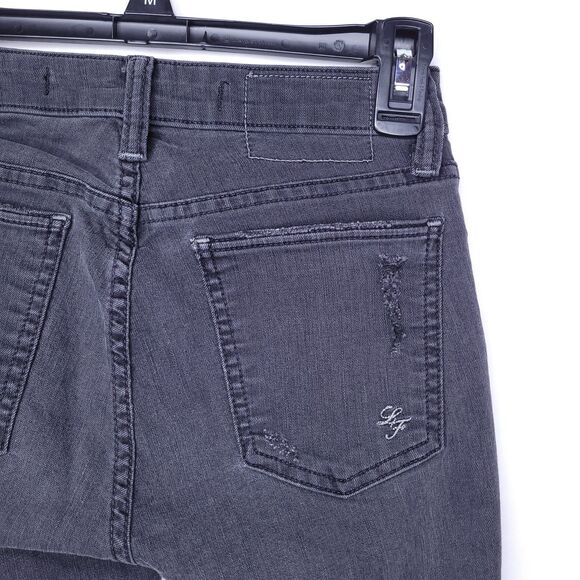 Lovers + Friends Jeans 25 Black Distressed Goth Rockstar - Picture 3 of 12